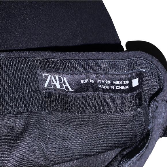 Zara Super Skinny  Black Trouser Pant Stretch Size 29 Dress Pants Casual - Picture 6 of 11